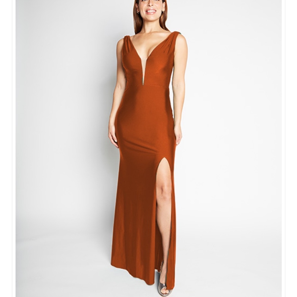Bari Jay Copper Bridesmaid Dress